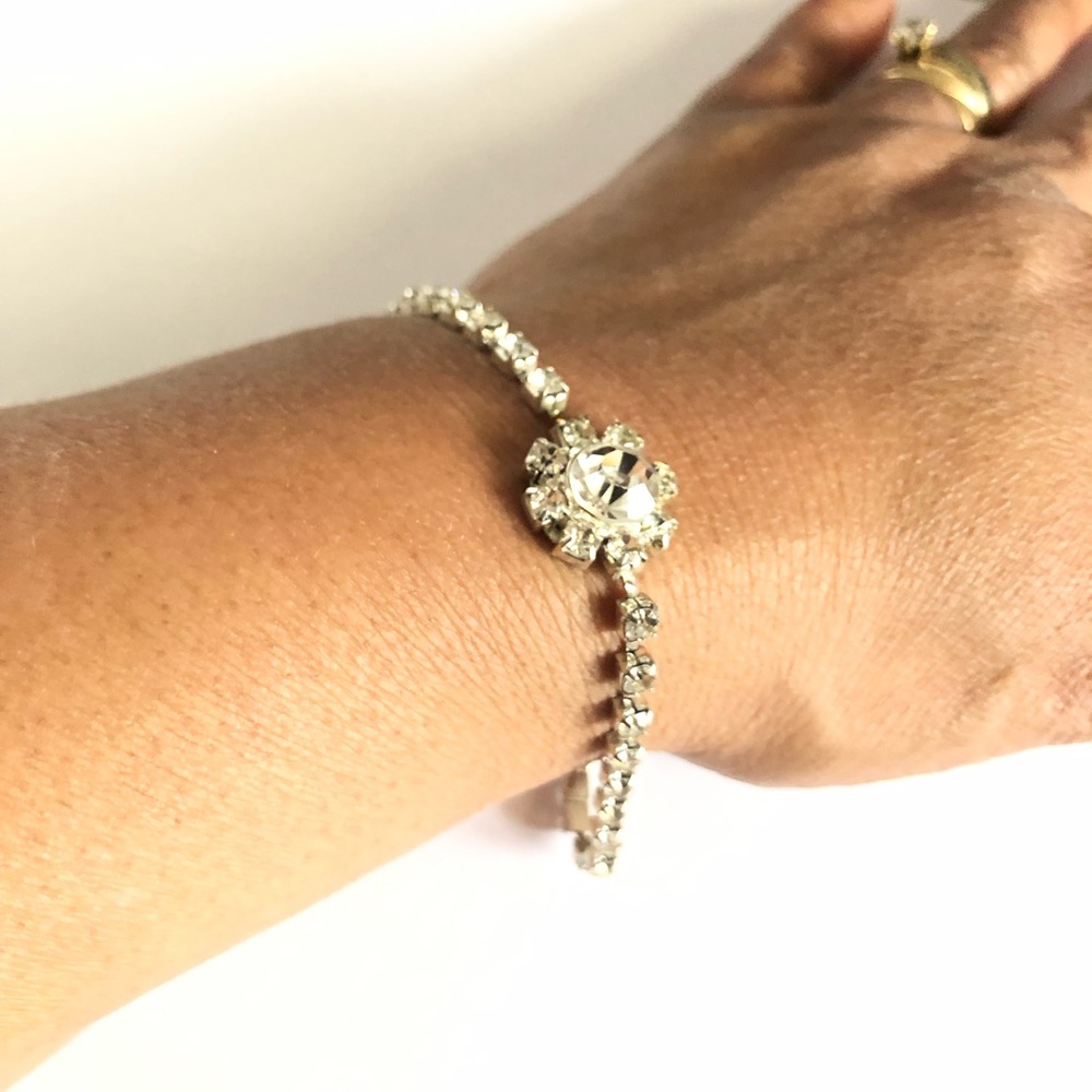 Vintage Silver Tone Cocktail Bracelet - Picture 14 of 14